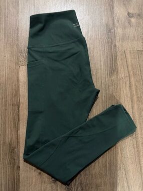 Dark Green High-Waist Active Leggings